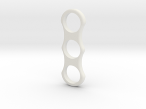 Bar Fidget Spinner in White Natural Versatile Plastic