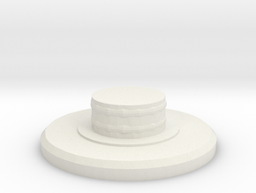 Fidget Spinner Bearing Cap in White Natural Versatile Plastic