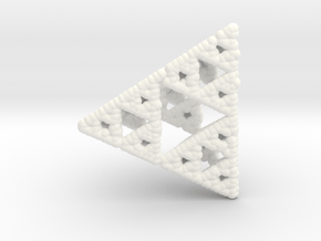 Sierpinski Fractal in White Processed Versatile Plastic