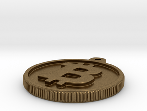 Bitcoin Keychain in Natural Bronze