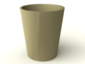 Spiral Cup in White Processed Versatile Plastic