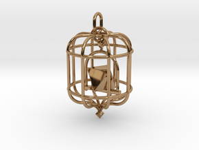 Platonic Birds - Octahedron in Polished Brass (Interlocking Parts)