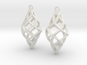 Capriccio Earrings in White Natural Versatile Plastic