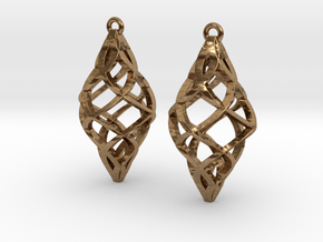 Capriccio Earrings in Natural Brass