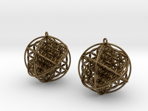 Ball Of Life Earrings 1.5" in Natural Bronze