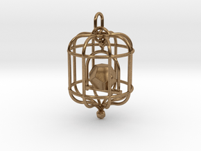 Platonic Birds - Dodecahedron in Natural Brass (Interlocking Parts)