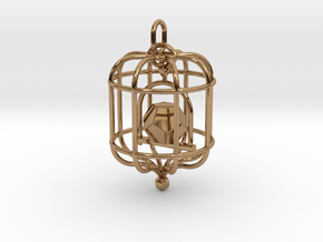 Platonic Birds - Dodecahedron in Polished Brass (Interlocking Parts)