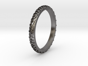 Dirt Bike Tire Ring in Polished Nickel Steel: 13 / 69