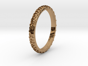 Dirt Bike Tire Ring in Polished Brass: 13 / 69