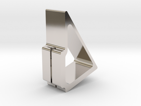 Affinity Stand | iPhone Holder & Charger in Rhodium Plated Brass