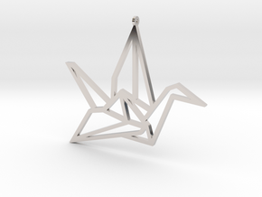 Crane Pendant L in Platinum