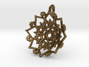 Snowflake Pendant in Natural Bronze
