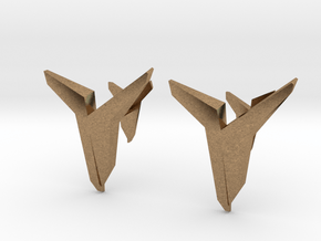 YOUNIVERSAL Asymetric, Cufflinks in Natural Brass