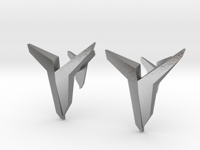 YOUNIVERSAL Asymetric, Cufflinks in Natural Silver