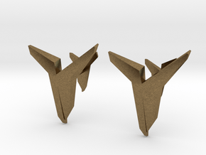 YOUNIVERSAL Asymetric, Cufflinks in Natural Bronze
