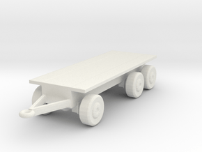 1/200 Scale HEMTT M-1076 Flat Bed Trailer in White Natural Versatile Plastic