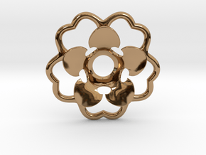 Rosette Collar Flower in Polished Brass