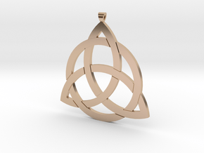Triquetra Pendant in 14k Rose Gold Plated Brass