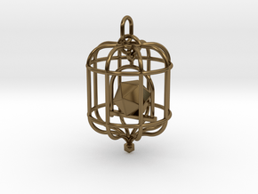 Platonic Birds - Icosahedron in Polished Bronze (Interlocking Parts)