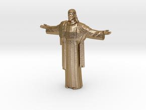 Cristo-redentor in Polished Gold Steel