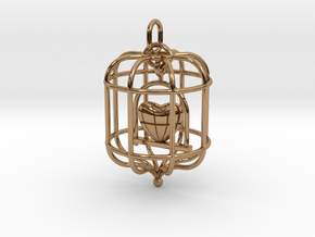 Caged Heart in Polished Brass (Interlocking Parts)