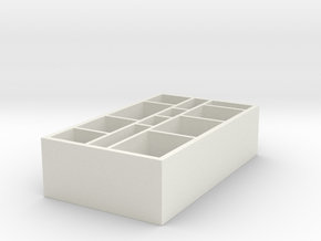 Miniature KALLAX Irregular Shelf Unit - IKEA in White Natural Versatile Plastic: 1:12