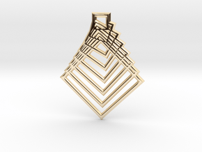 Square in 14k Gold Plated Brass