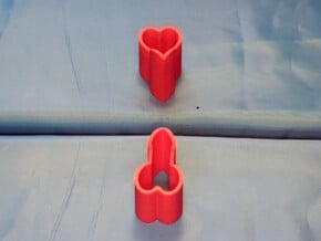 Ambiguous Heart Illusion  in Red Processed Versatile Plastic