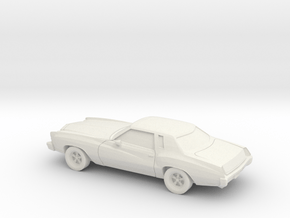1/64 1973-74 Chevrolet Monte Carlo in White Natural Versatile Plastic
