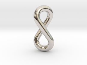 infinity pendant in Rhodium Plated Brass