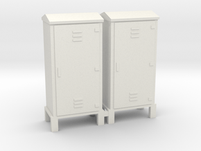 Electrical Cabinet With Legs 1-48 Scale   in White Natural Versatile Plastic