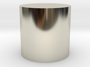 Thinking Cylinder in 14k White Gold: Extra Large
