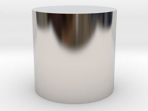 Thinking Cylinder in Rhodium Plated Brass: Extra Large