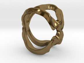 Mind generated ring - my idea of love in Polished Bronze: Small