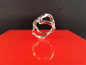 Mind generated ring - my idea of love in Fine Detail Polished Silver: Medium