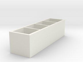 Miniature KALLAX Storage Shelf Unit - IKEA in White Natural Versatile Plastic: 1:12