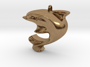 Dolphin in Natural Brass