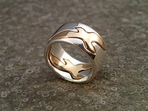 Bird Ring-Sky (Purchase with Bird Ring - Bird) in Polished Silver: 7 / 54