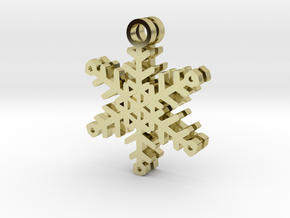 Flurry Snowflake Earrings in 18k Gold Plated Brass