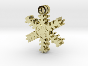 Powder Snowflake Earrings in 18k Gold Plated Brass
