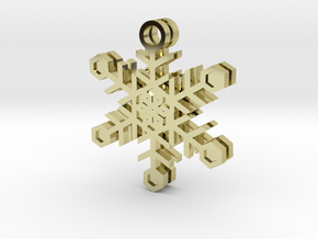 Ice Snowflake Earrings in 18k Gold Plated Brass