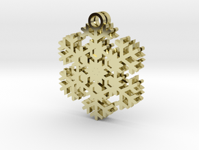 Blizzard Snowflake Earrings in 18k Gold Plated Brass
