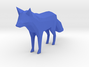 Low Poly Fox in Blue Processed Versatile Plastic