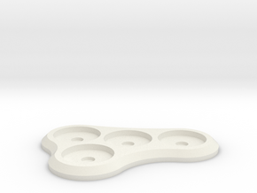 15mm 4-man Mag Tray 1 in White Natural Versatile Plastic
