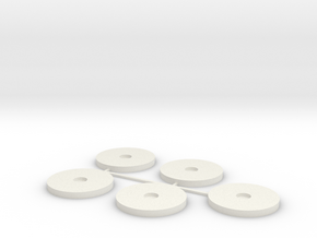 20x2mm MagBase x5 in White Natural Versatile Plastic