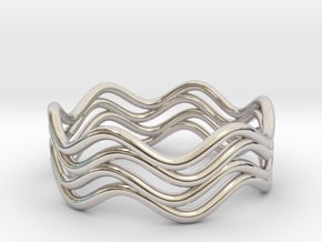 Mellow Ring in Rhodium Plated Brass