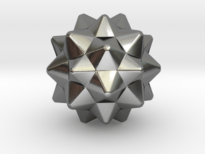 Spikey ball in Polished Silver