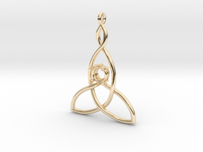 Mother And Child Knot with mount for gem in 14K Yellow Gold