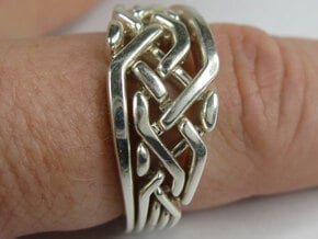 Weave Five in interlocking metal in Polished Silver (Interlocking Parts)