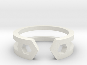 HH Ring Sharp, Us Size 8, 18,2mm in White Natural Versatile Plastic: 8 / 56.75